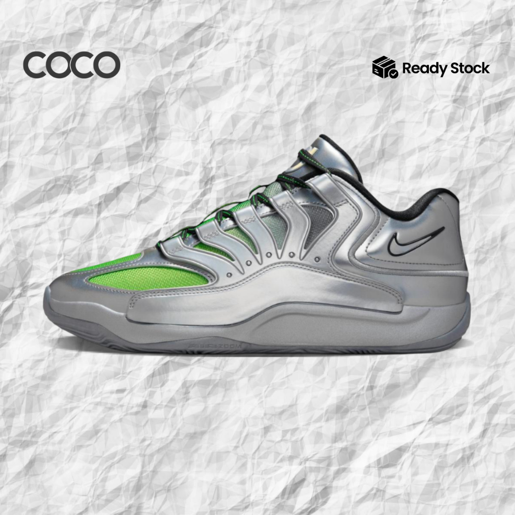 Sepatu Basketball KD 18 EP Metallic Silver