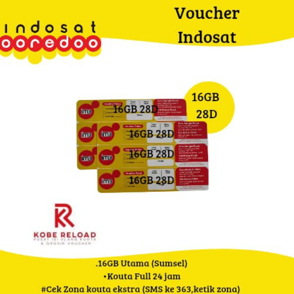 Indosat Voucher 28hr 16GB
