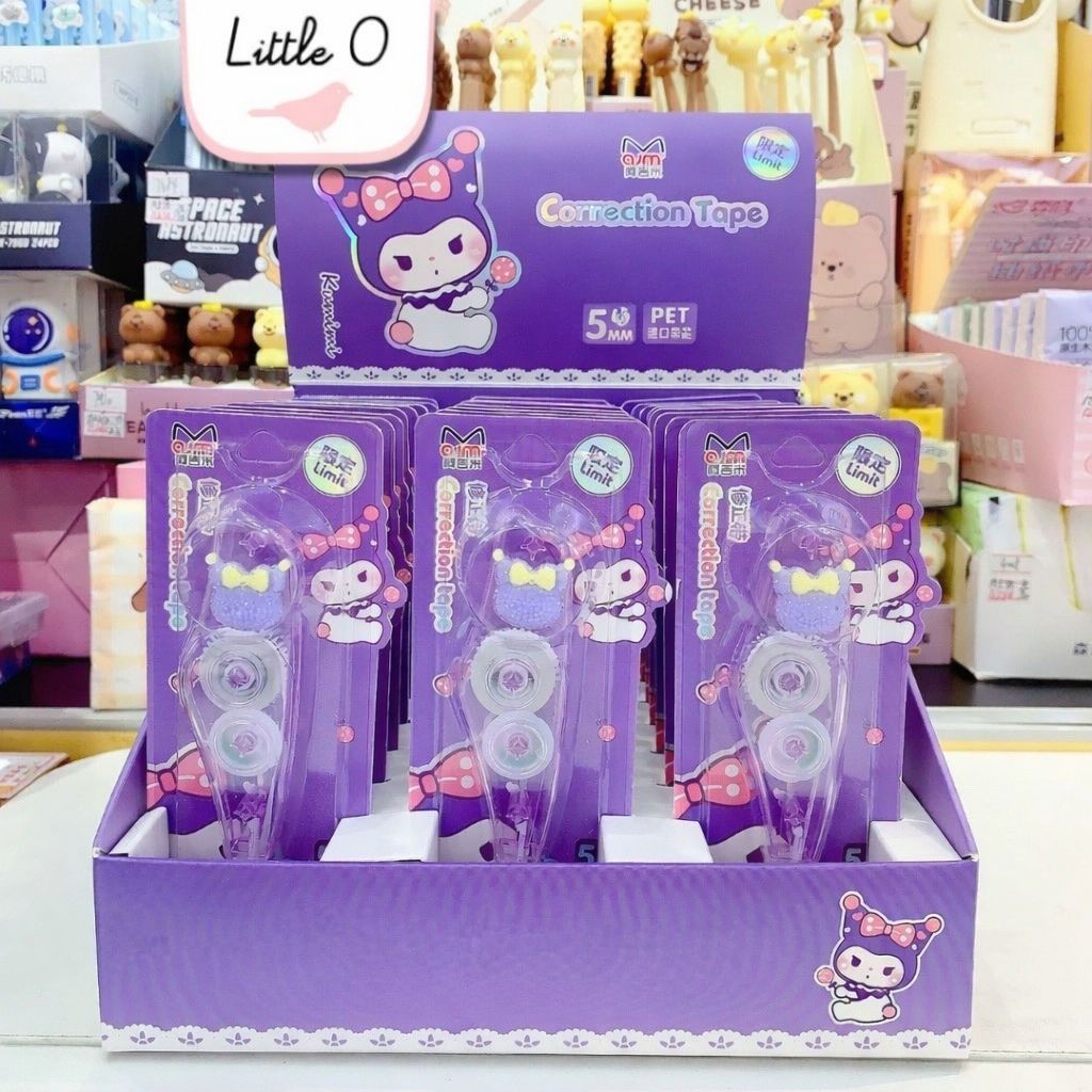 LITTLE O Sanrio Correction Pen Tape Tipe X Kertas Pita Label Roll Tipex Sekolah Tip Ex Kering