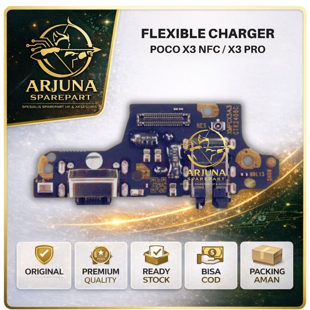 Flexible Charger Poco X3 Nfc Poco X3 Pro Original Cas USB Bergaransi