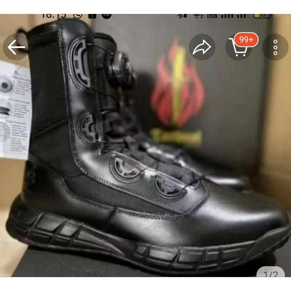 Sepatu PDL tactical tali putar