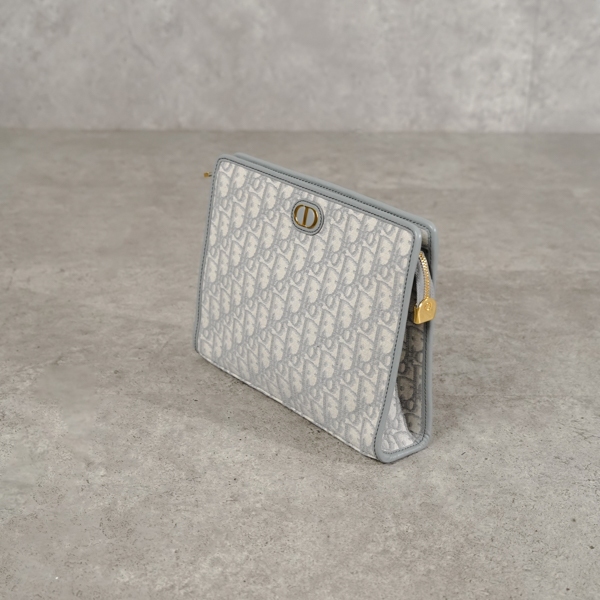 Tas CD MONTAIGNE 30 DEA OBLIQUE GREY TRIANGLE CLUTCH 100% ORIGINAL