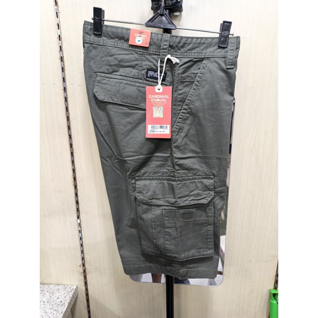 CARDINAL Celana Pendek Cargo Katun Pria Original EBV816 Bahan Berkualitas Tinggi Desain Keren Banyak