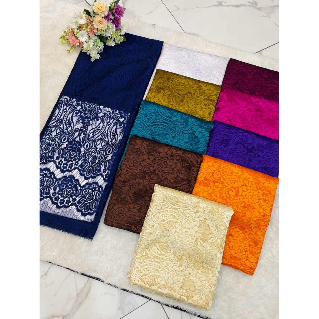 KAIN SEMI PRANCIS MOTIF BUNGA MAWAR