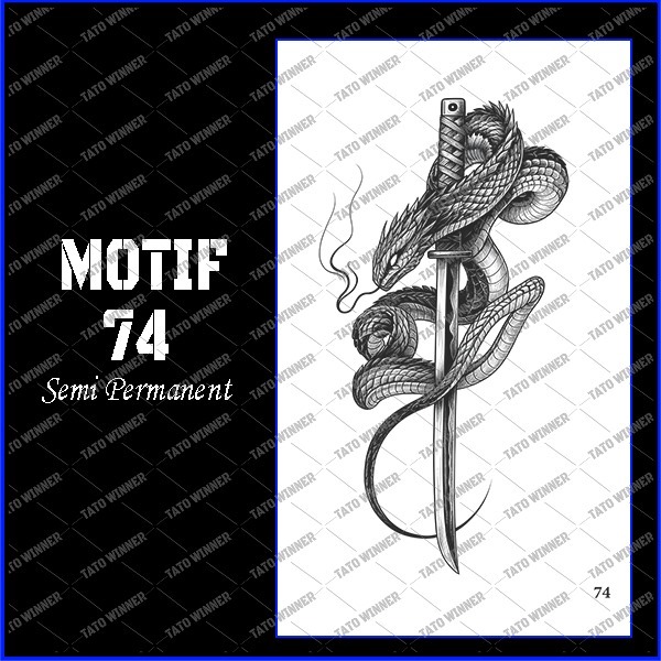 BERTATO-Stiker tato temporer semi permanen Seri GZ 74 / Tato temporer anti air semi permanen / Berta