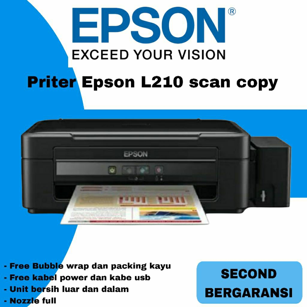 PRINTER EPSON L210 SCAN COPY SECOND