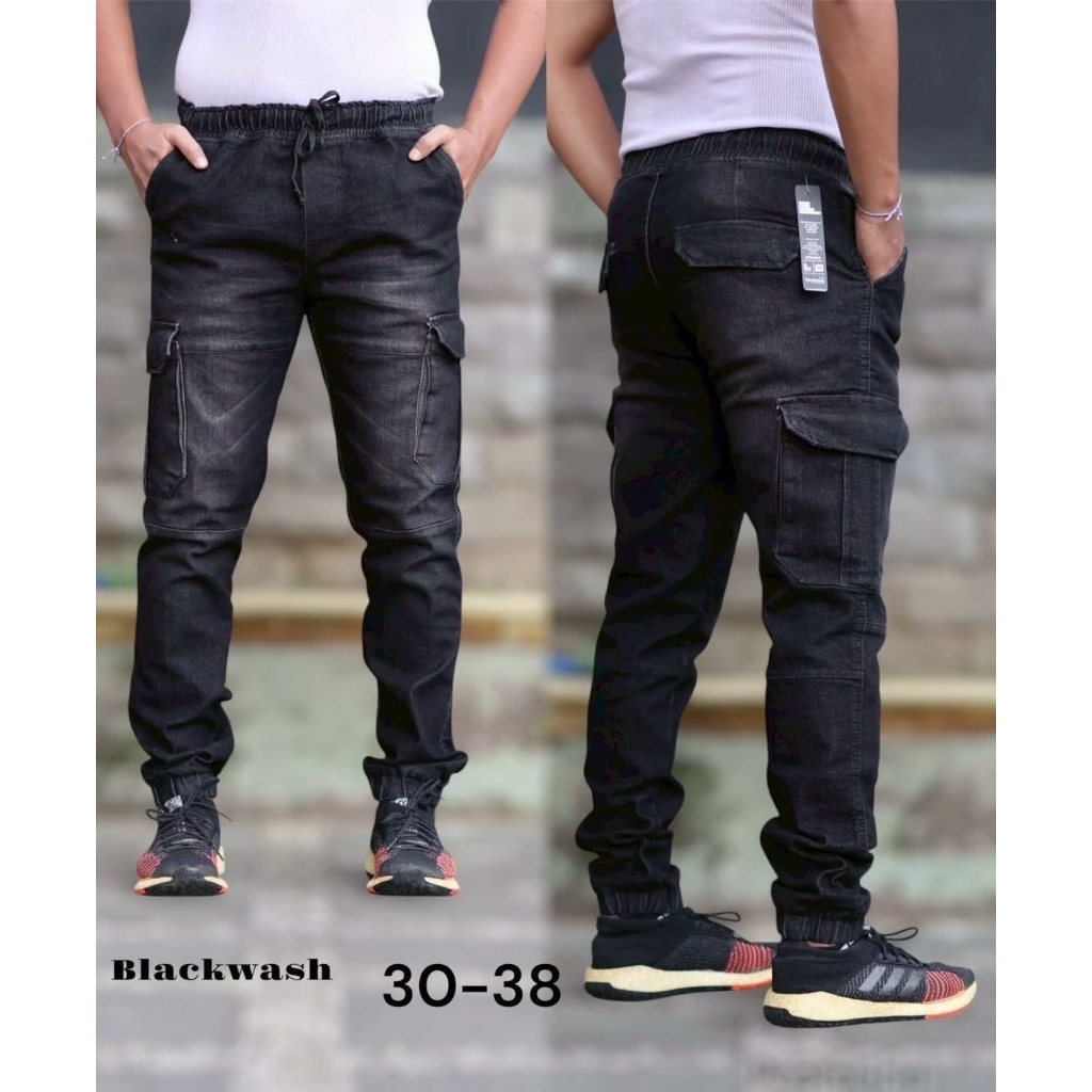 Celana Cargo Jogger Jeans Pria I Jogger Cargo Jeans Pria