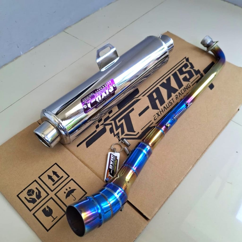 Knalpot Ckd Satria Fu original T-axis  pnp jupiter Z vega R supra X 125 Grand Shogun Kharisma