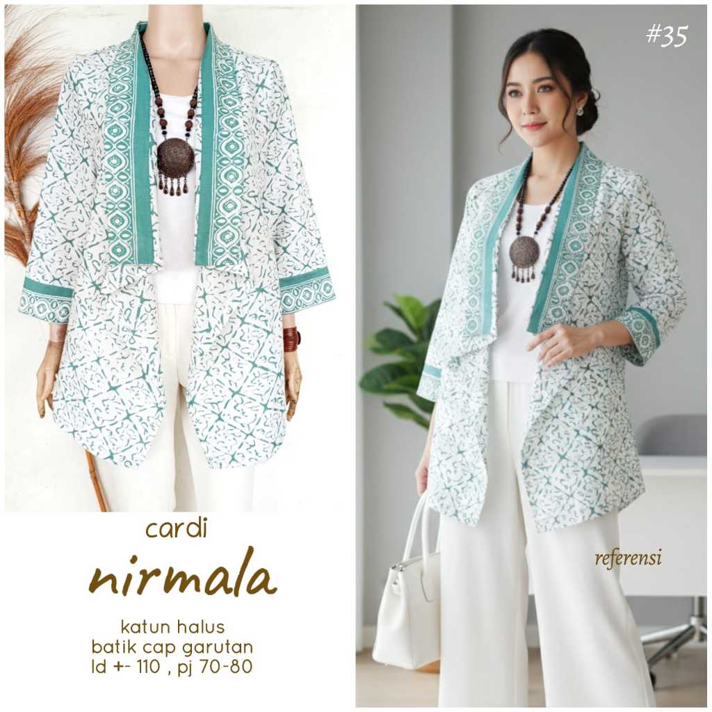 NIRMALA OUTER WANITA CARDIGAN ETNIK BATIK PRINTING KATUN HALUS PREMIUM BY BAITEK