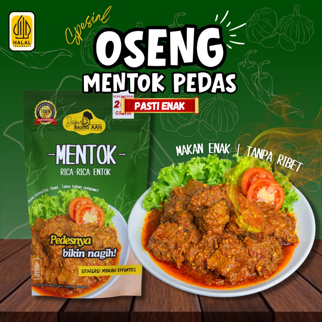 Rica-Rica Mentok 200 Gram Instan Siap Makan Tanpa Pengawet