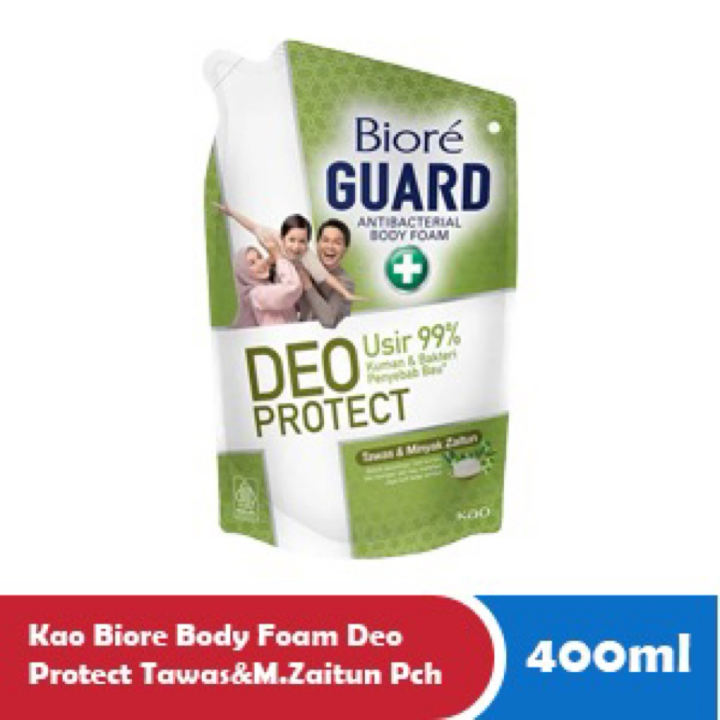 BIORE Guard Sabun Cair Refill Deo Protect Hijau (Tawas & Zaitun) - Usir 99% Kuman
