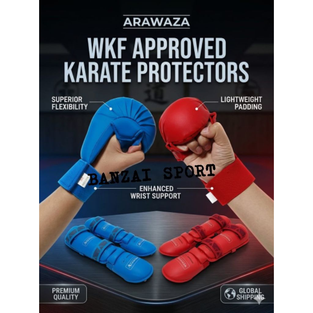 Sarung Tangan Karate WKF Approved Import/ Hand Protector Gloves