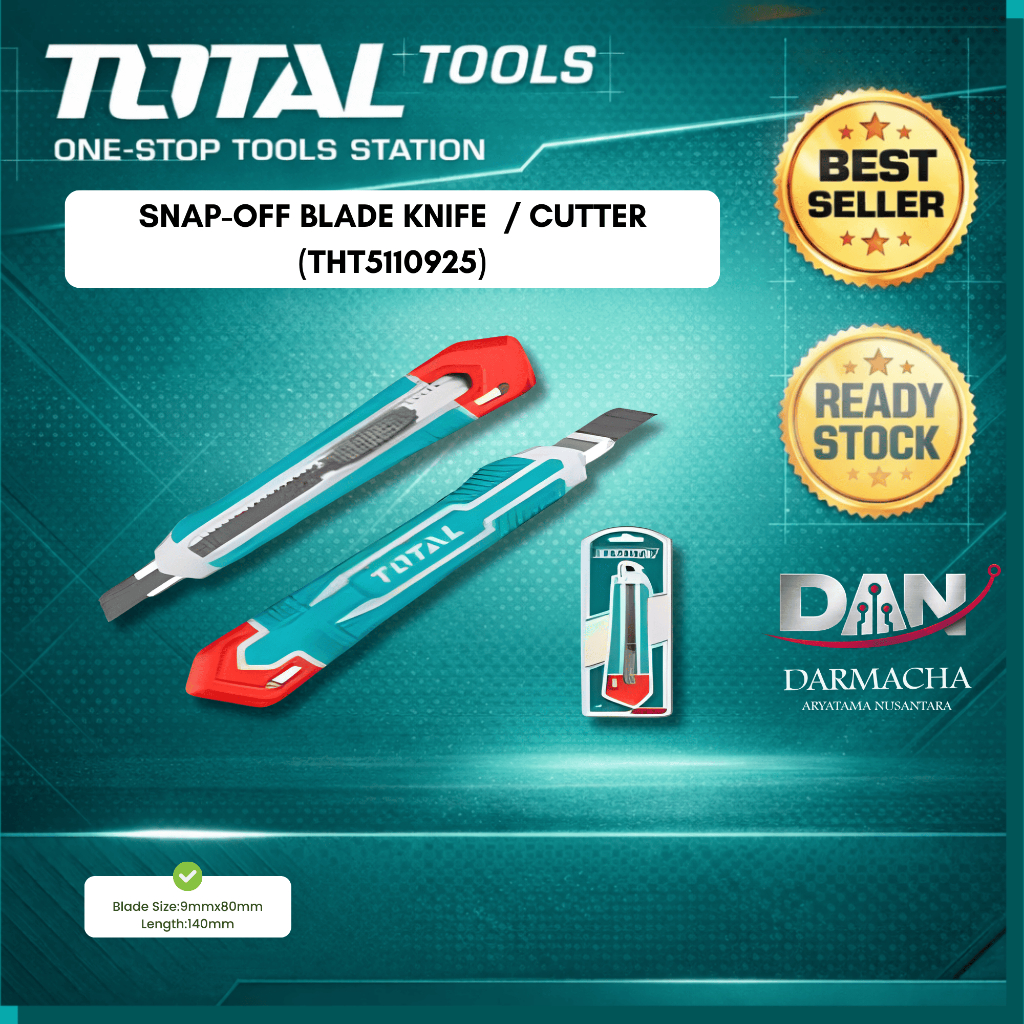 Snap-off blade knife cutter total tools