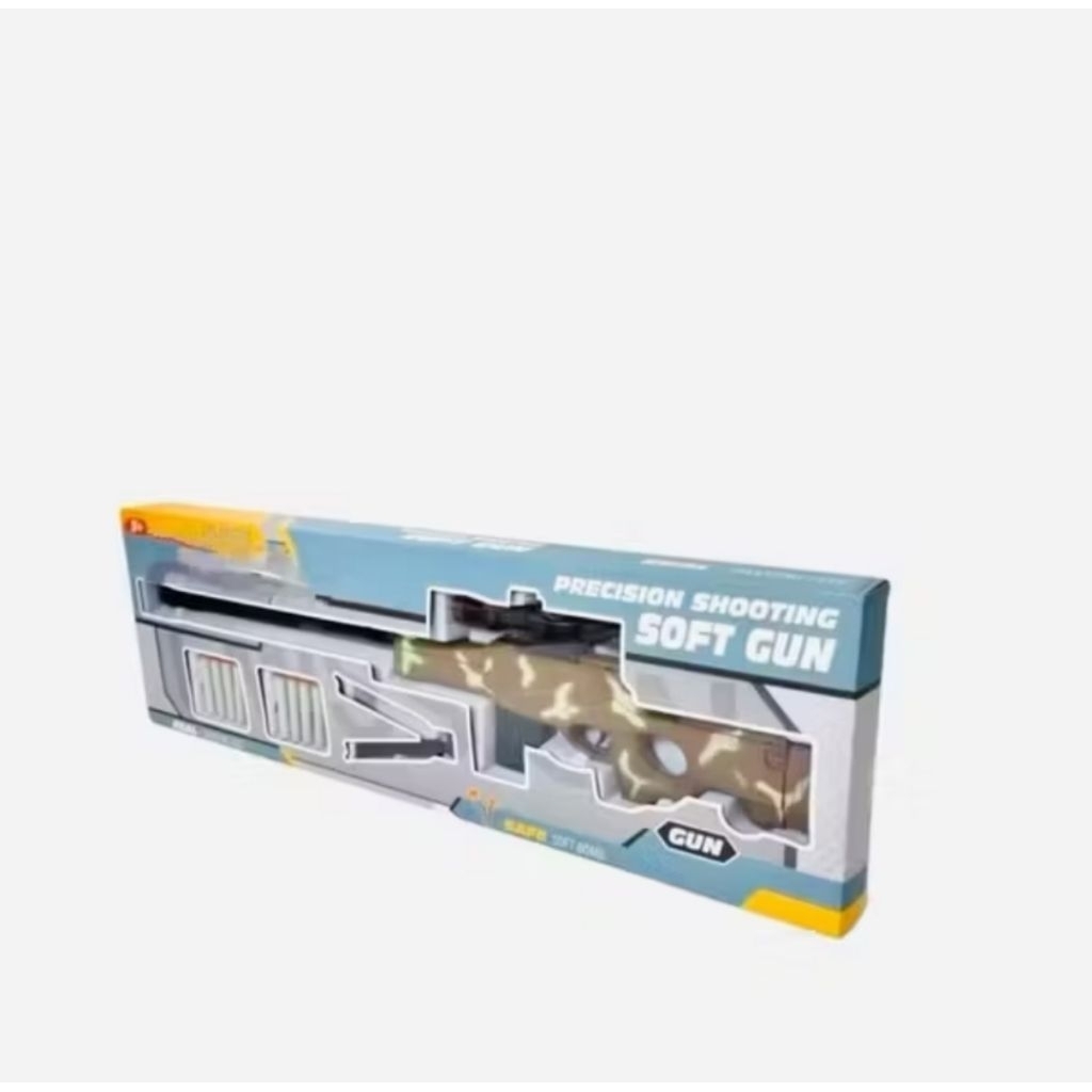 mainan tembakan anak anak peluru busa sniper AWM soft gun 3689-14A