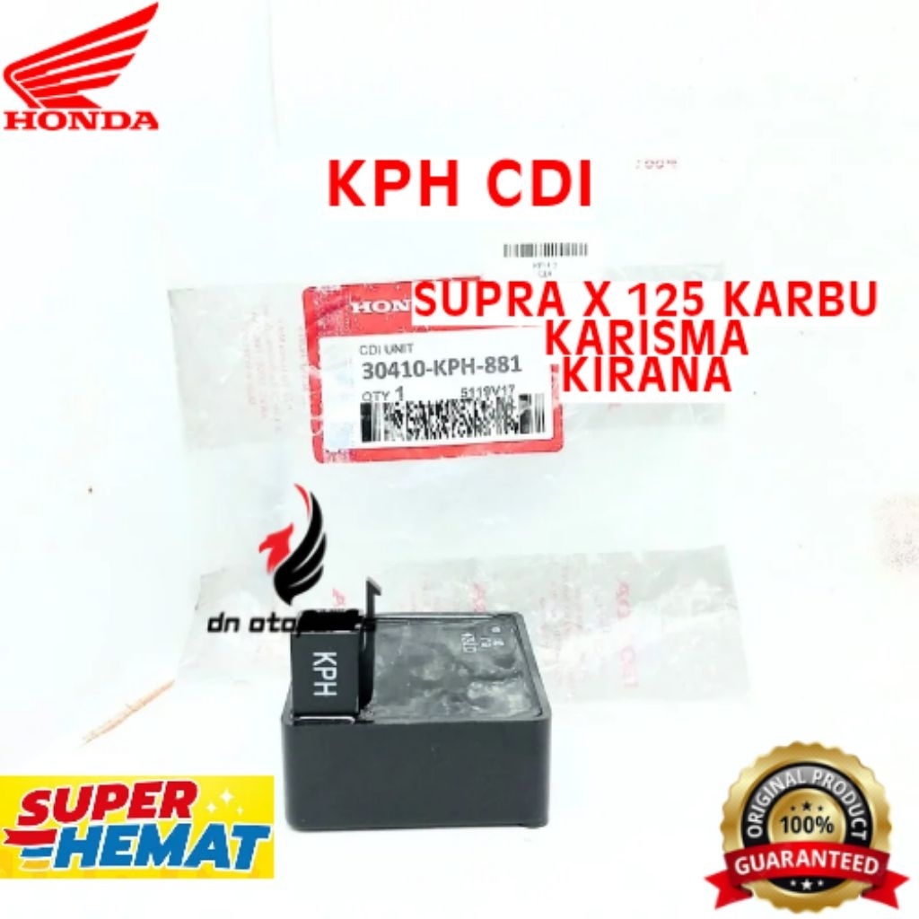 CDI ORIGINAL HONDA KODE KPH, CDI SUPRA X 125 KARBU, CDI KARISMA, CDI KIRANA
