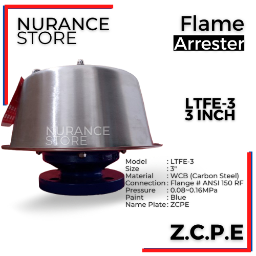 END OF LINE FLAME ARRESTER - LTFE-3 SIZE 3 INCH