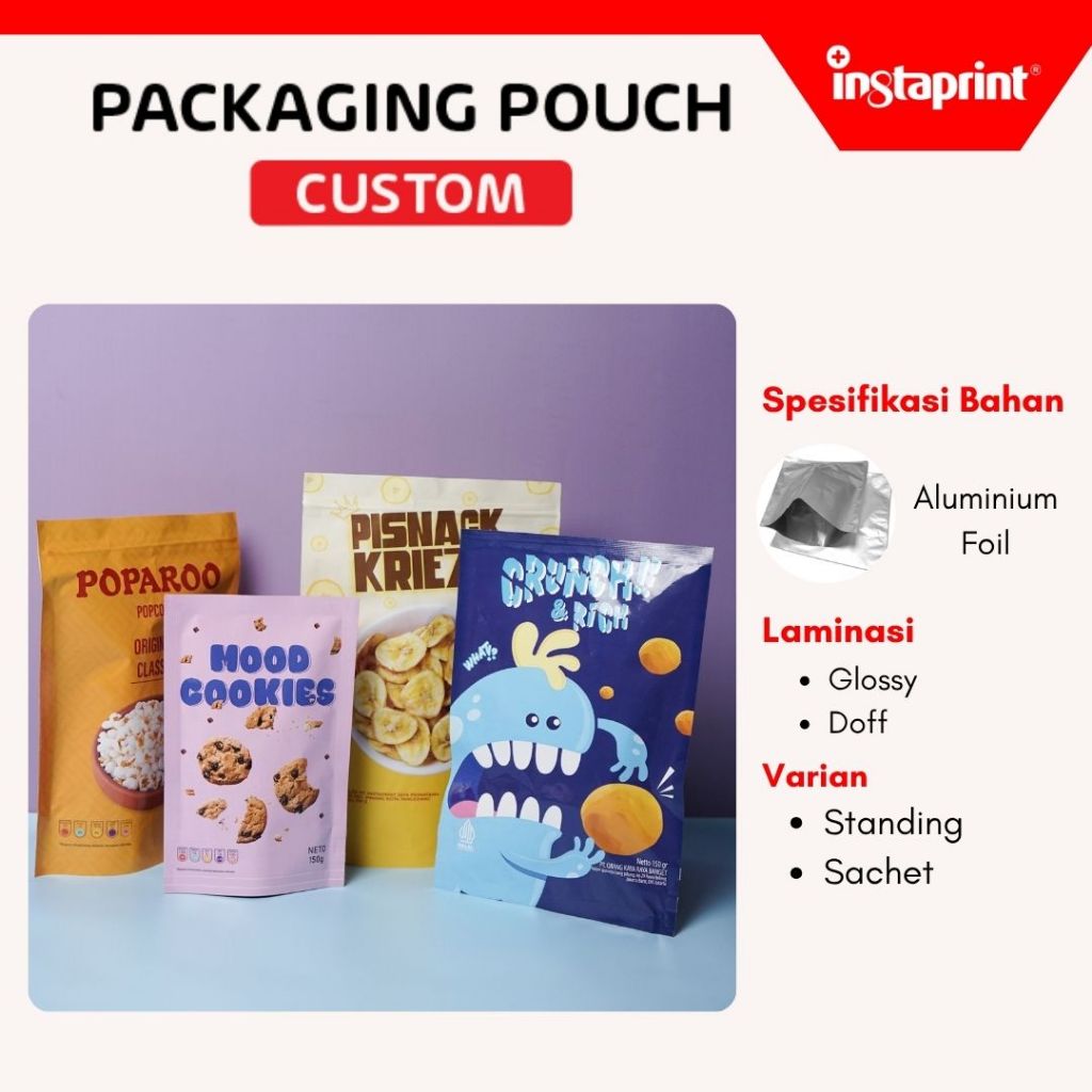 CUSTOM STANDING POUCH I Cetak Kemasan Custom Standing Pouch ZIPPER & PRESS
