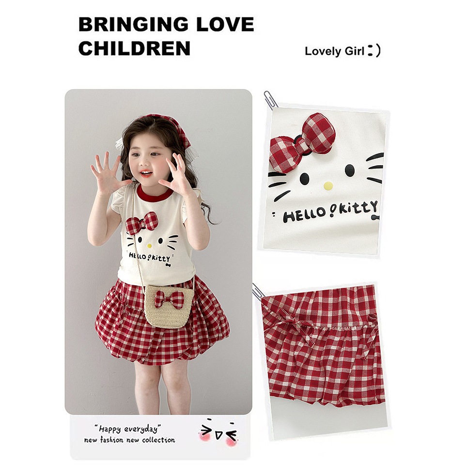 kiyomil-- dress colorfull anak dress korea ootd pantai anak perempuan sun dress baju pantai anak per