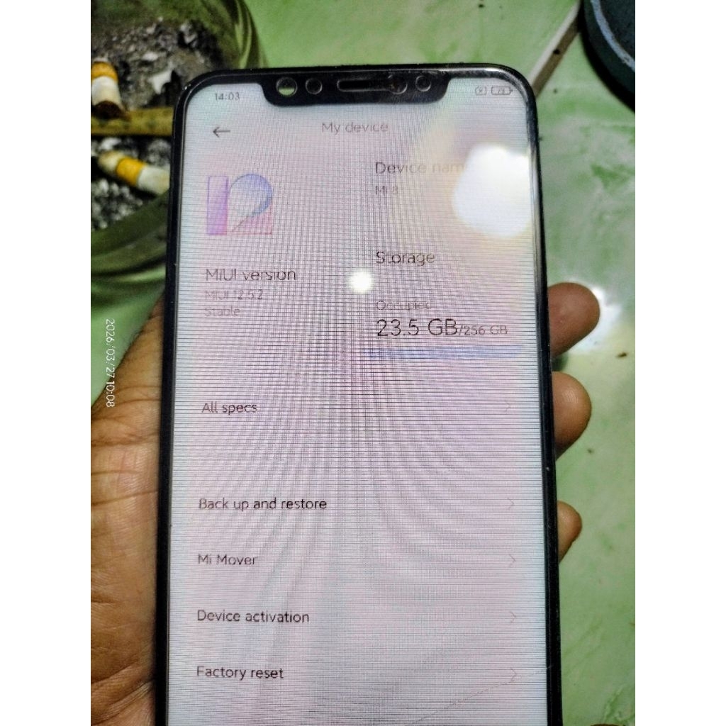 mesin Mi 8 normal ram 6/256