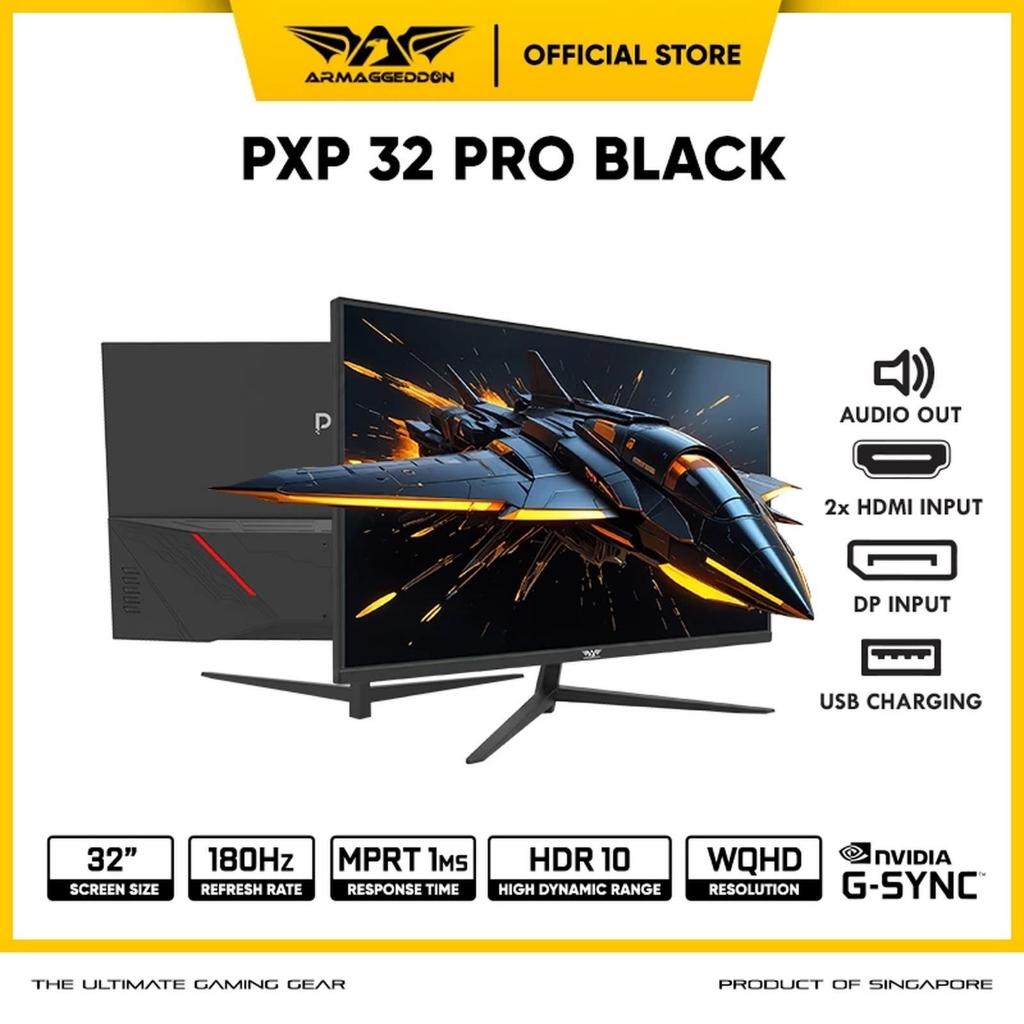 ARMAGGEDDON PXP 32 PRO  32" 2K WQHD IPS 180Hz 1Ms HDR Nvidia Gsync Gaming Monitor Garansi 3 Tahun - 