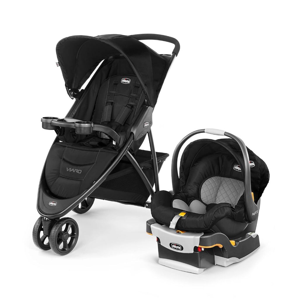 Chicco Viaro Travel System, Viaro Quick-Fold Stroller with KeyFit 30 Infant Car Seat and Base