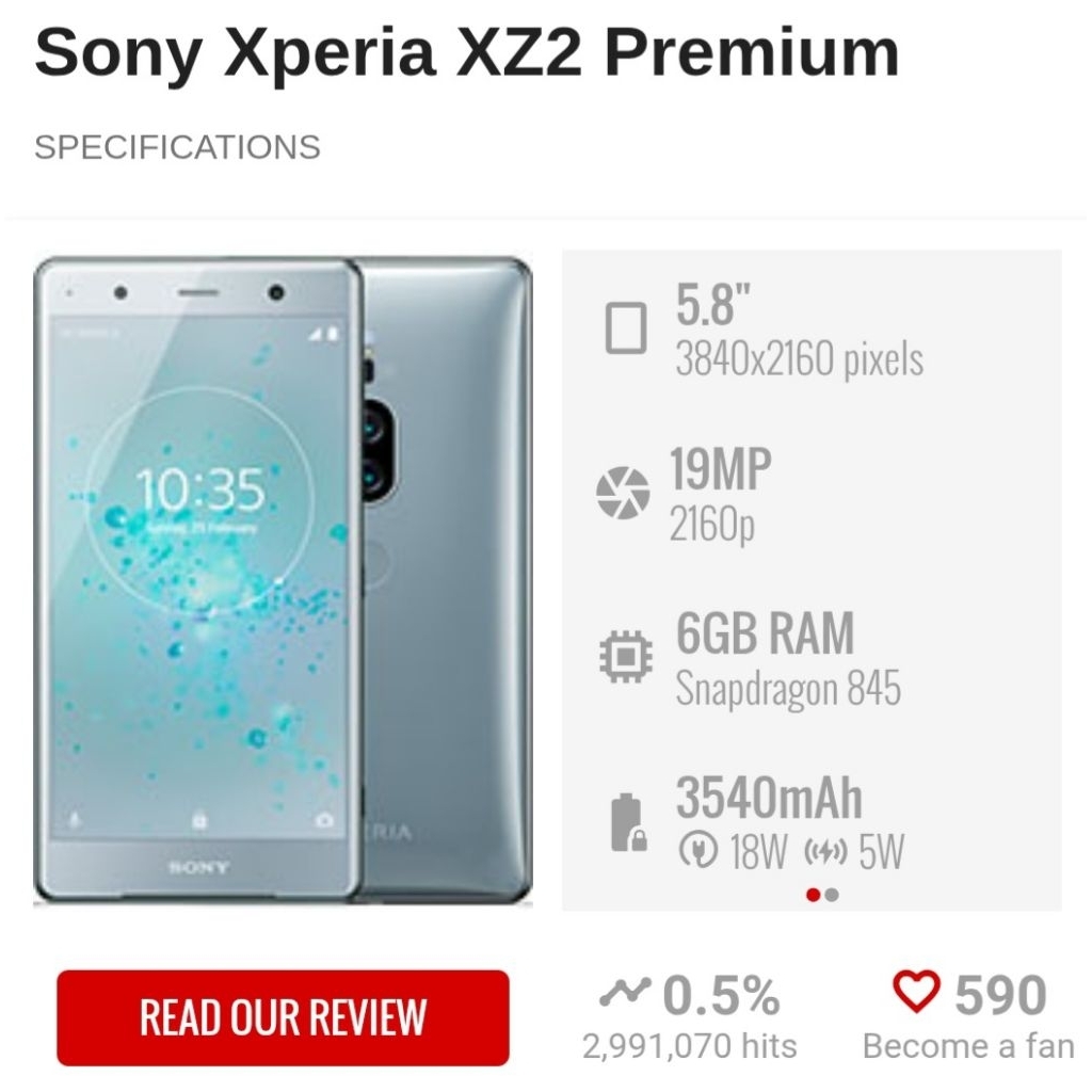 Sony Xperia XZ2 Premium - Mulus