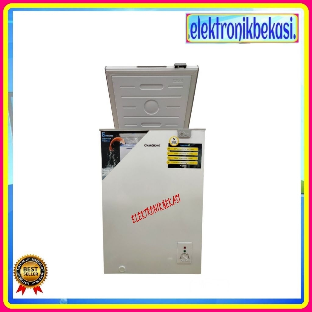 CHEST FREEZER CHANGHONG FCF 136 DW / BOX FREEZER CHANGHONG 110 LITER FCF 136 / CHANGHONG FCF-136DW