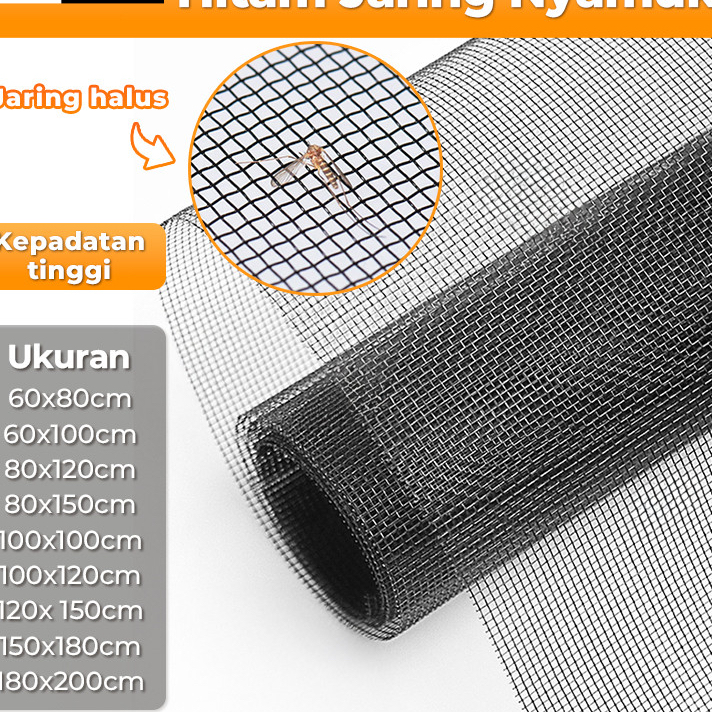Homefilm Jaring Nyamuk Hitam DIY | Layar Jendela Anti Serangga Mudah Pasang