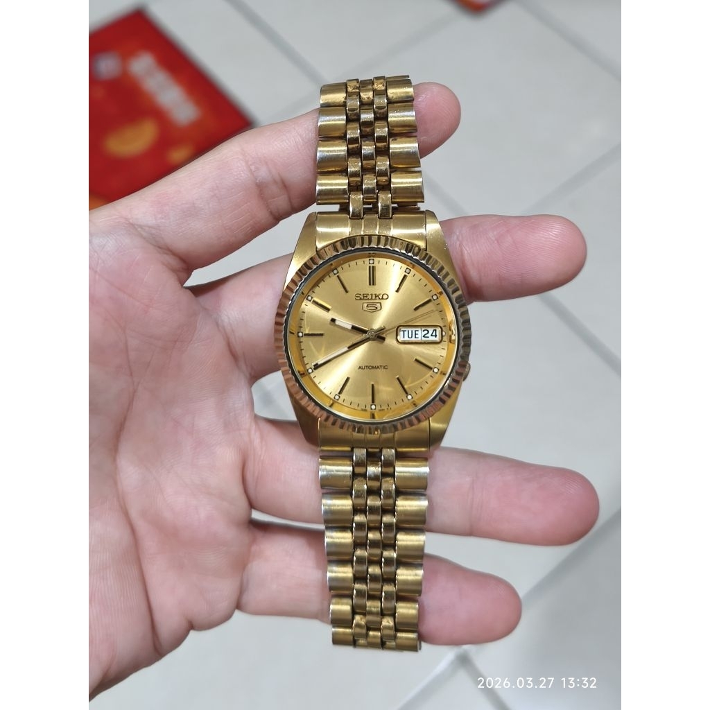 Seiko 5 Automatic 7s26 Gold