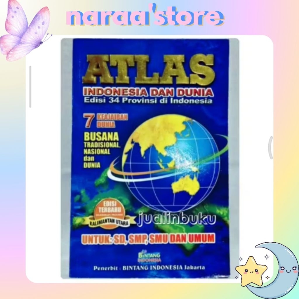 [PRELOVED] Buku Atlas Indonesia dan Dunia Edisi 34 Provinsi Ukuran Kecil