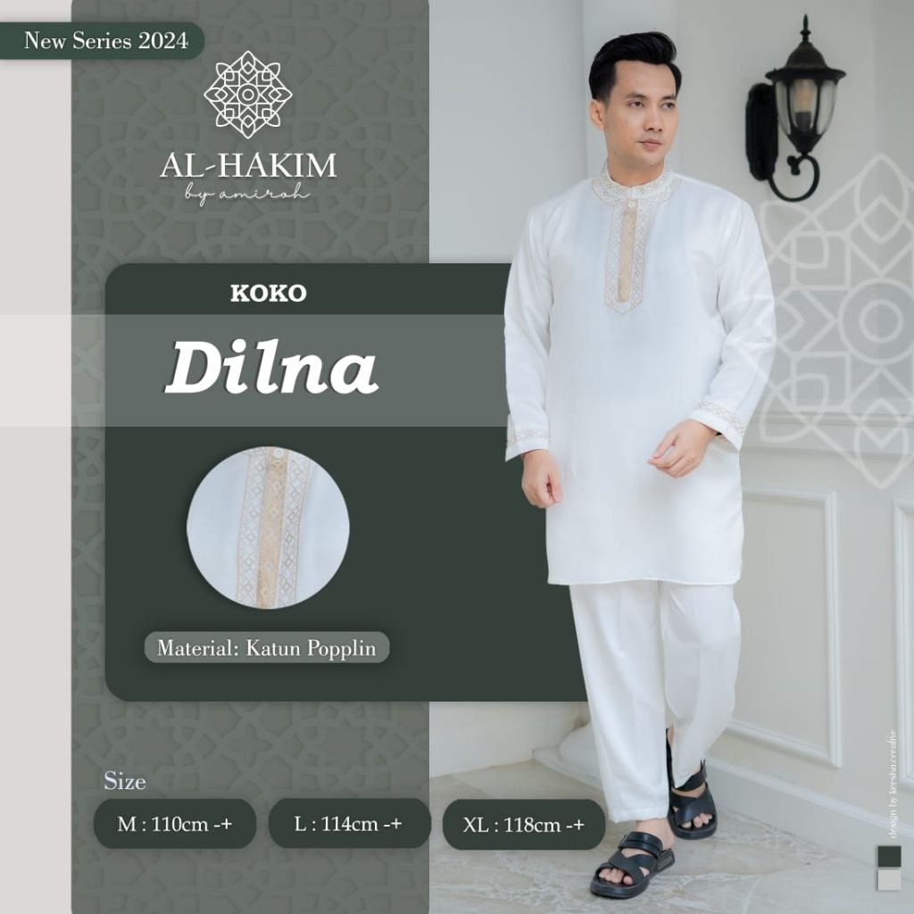 Koko Set Celana Setelan Muslim Pria Setelan Pakistan Bahan Katun Poplin By Al Hakim
