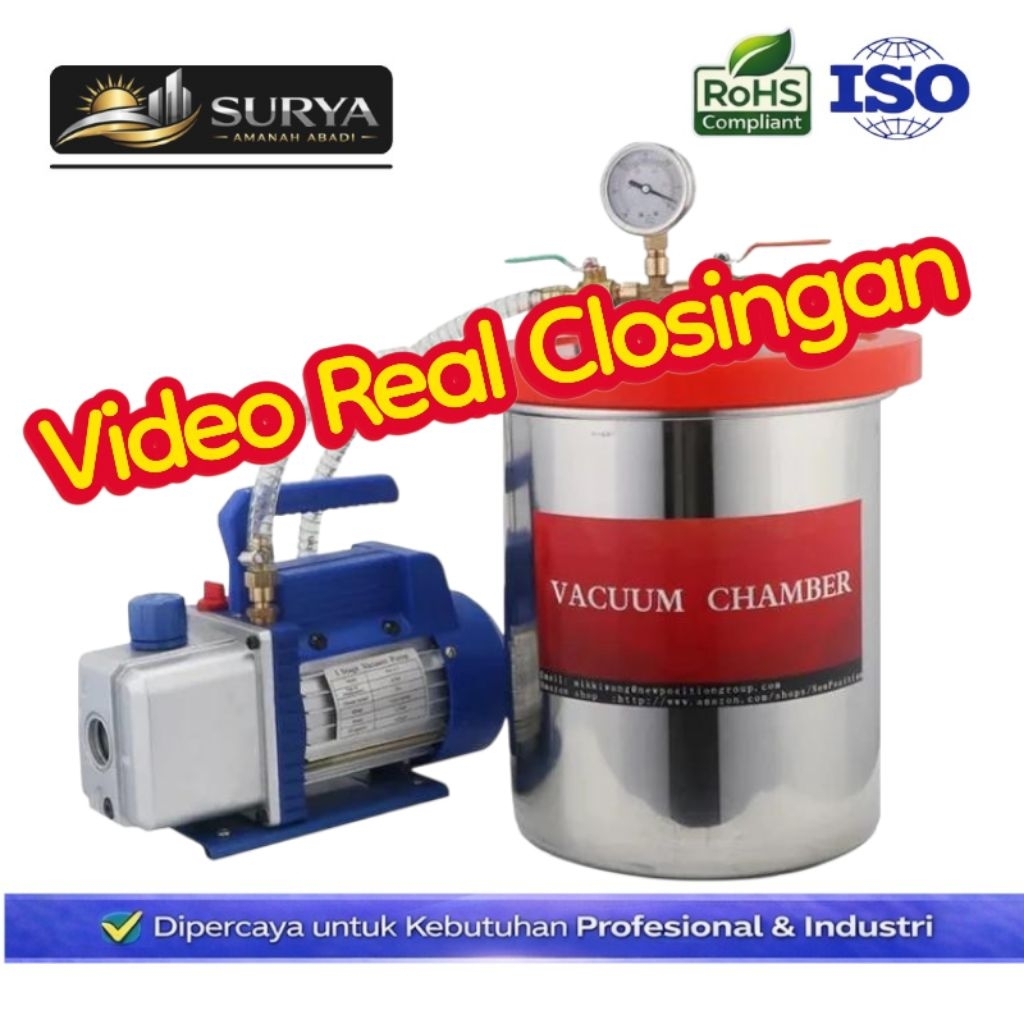 SAA - Vacuum Chamber 5 galon + Vacuum Pump 1/2 hp
