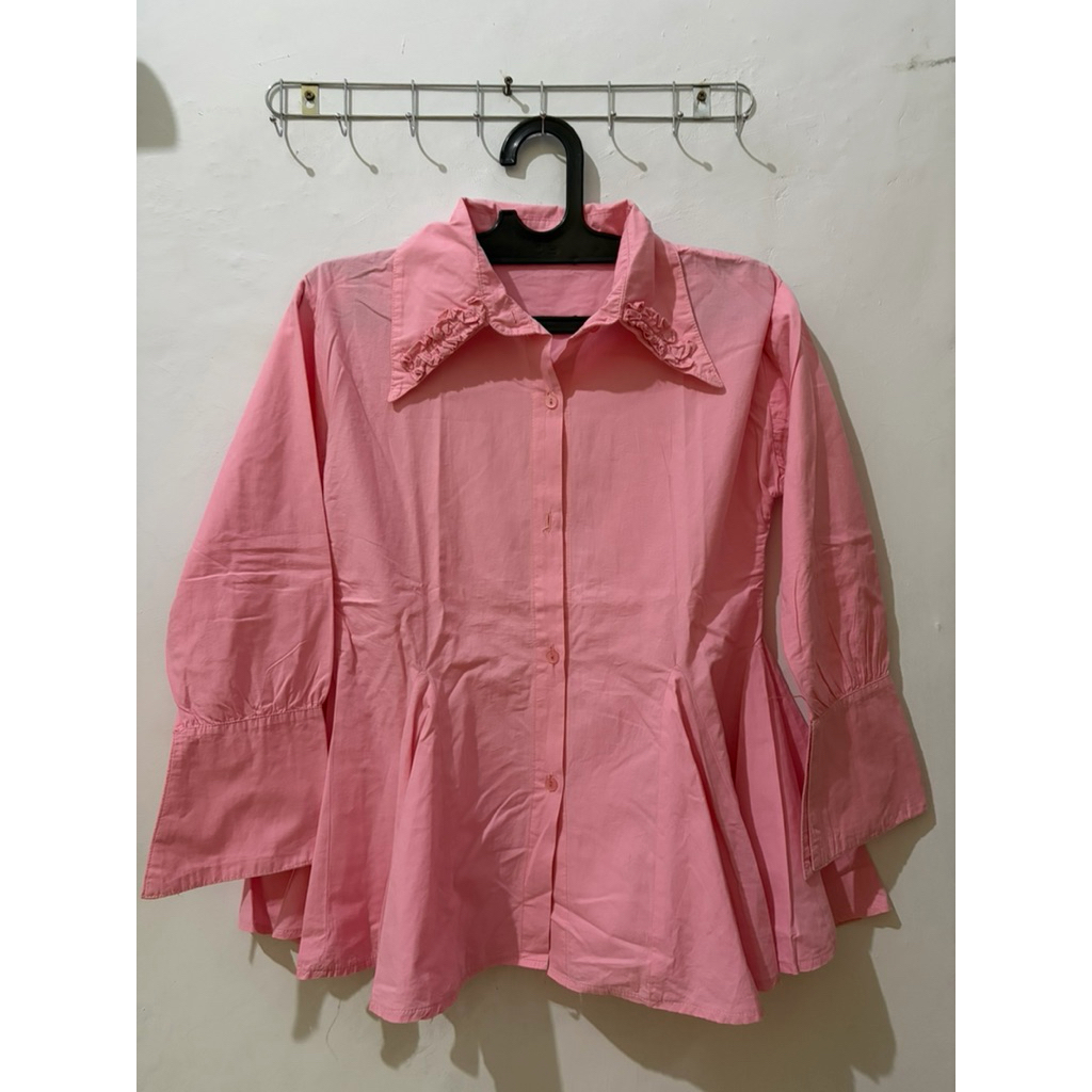 Preloved Baju Blouse Wanita Pink