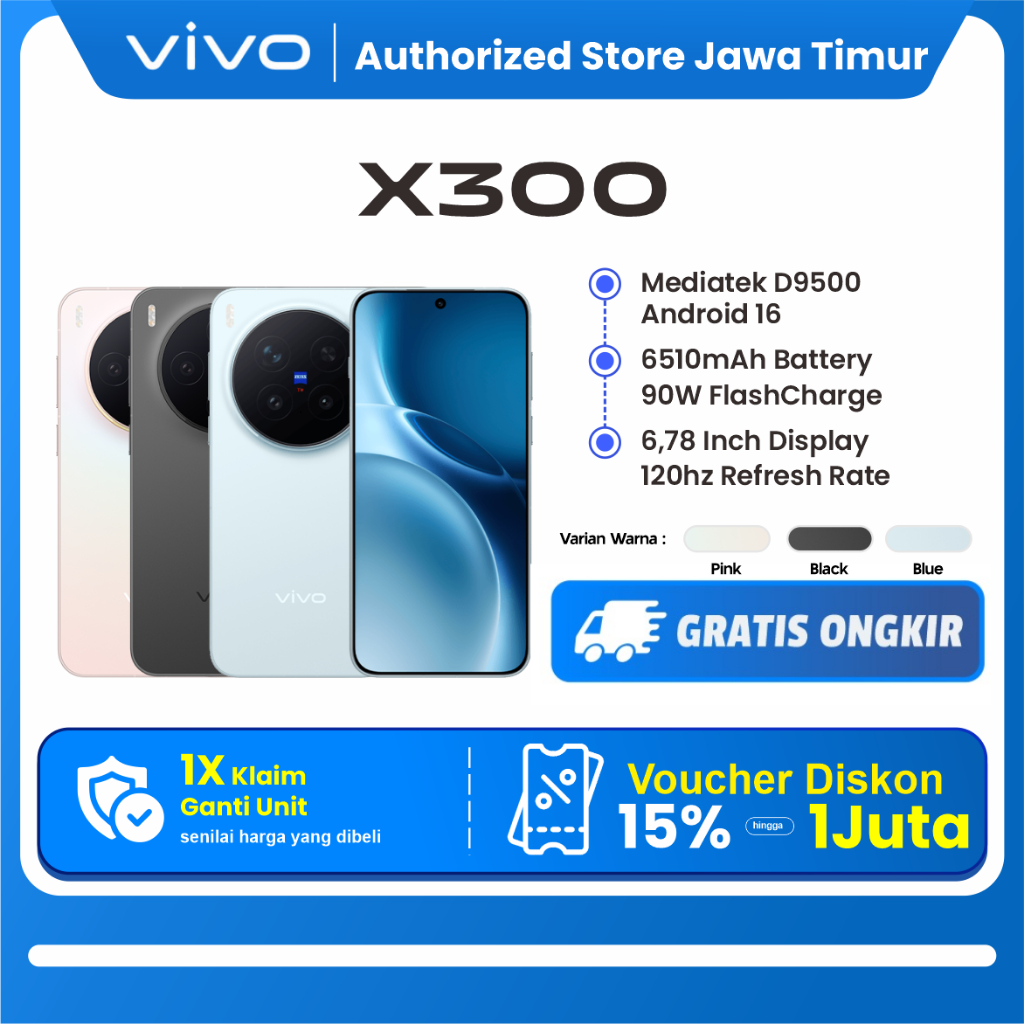 vivo X300 - 200 MP ZEISS Main Camera, 50 MP ZEISS APO Telephoto Camera, All New OriginOS 6, Compact 