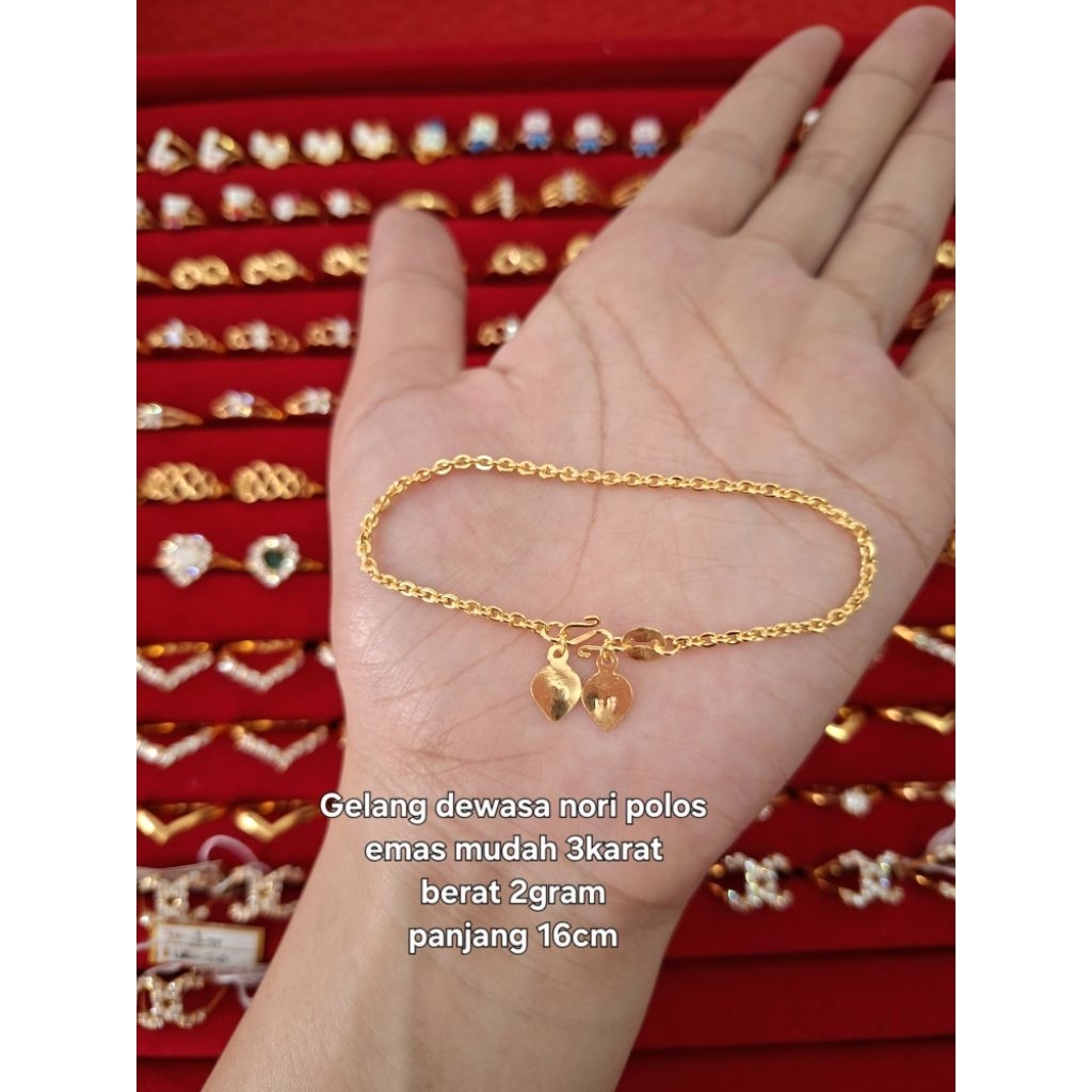 Gelang dewasa  emas mudah 2gr
