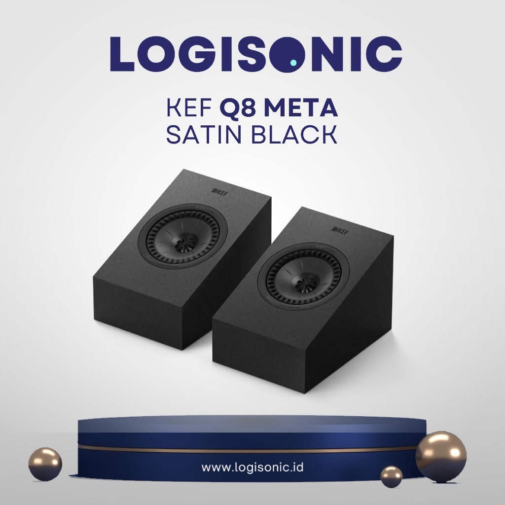 KEF Q8 Meta Passive Dolby Atmos surround speaker - Satin Black