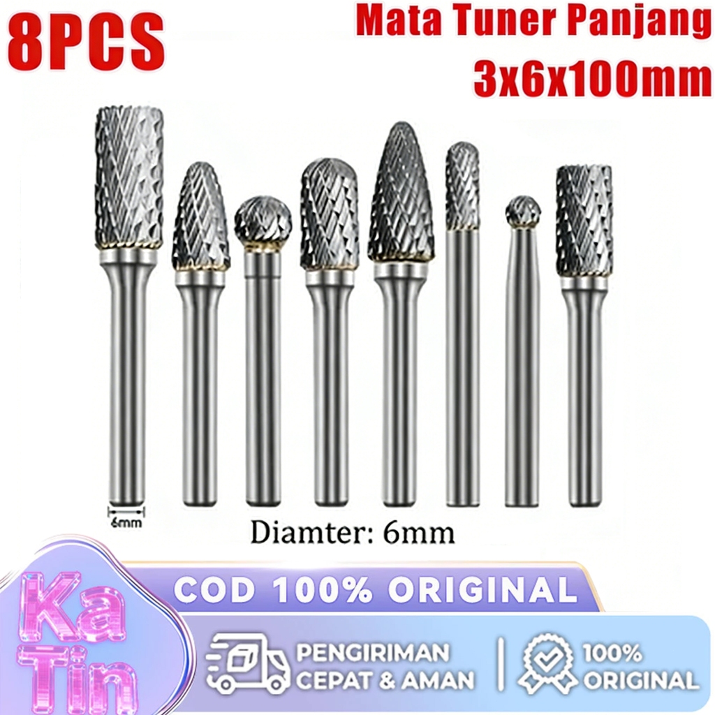 Mata Bor Tuner Reamer Porting 8pcs Mata Bor Tuner Panjang Tunner Cuner Cunner Porting 10cm Long Cunn