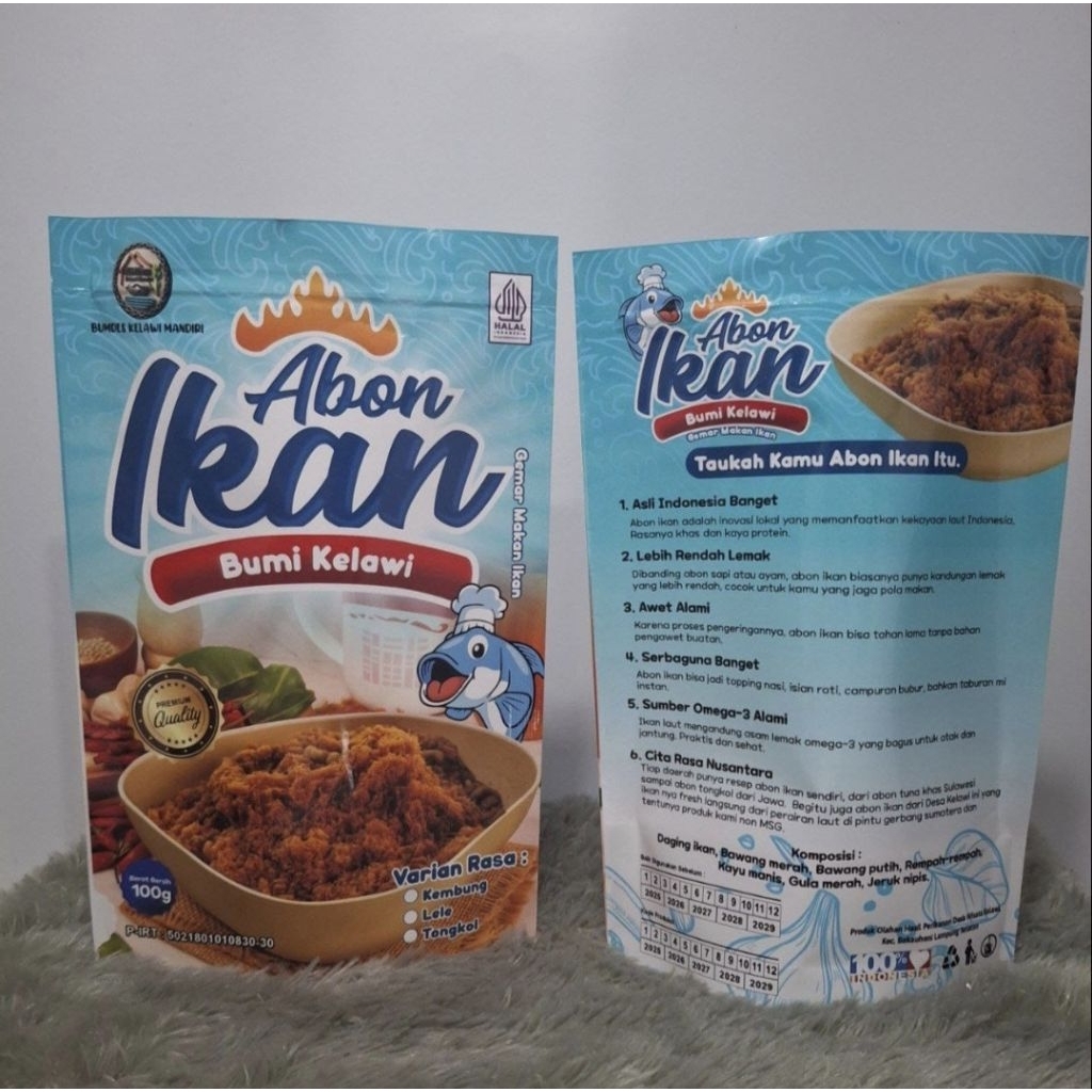 Abon Ikan Tongkol / lele / kembung Berat 100 gram UMKM Indonesia