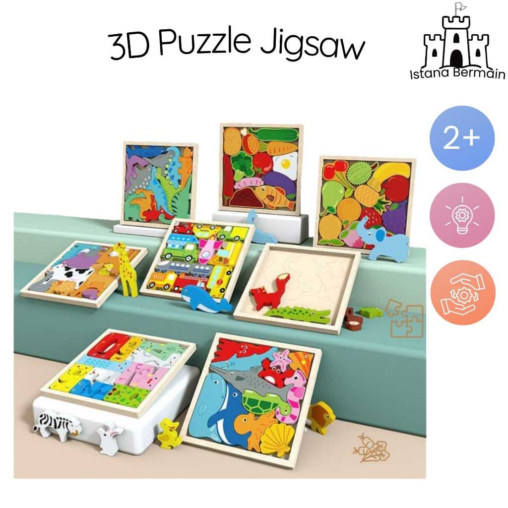 wooden 3d puzzle mainan puzzle kayu  wooden puzzle tetris  jigsaw puzzle
