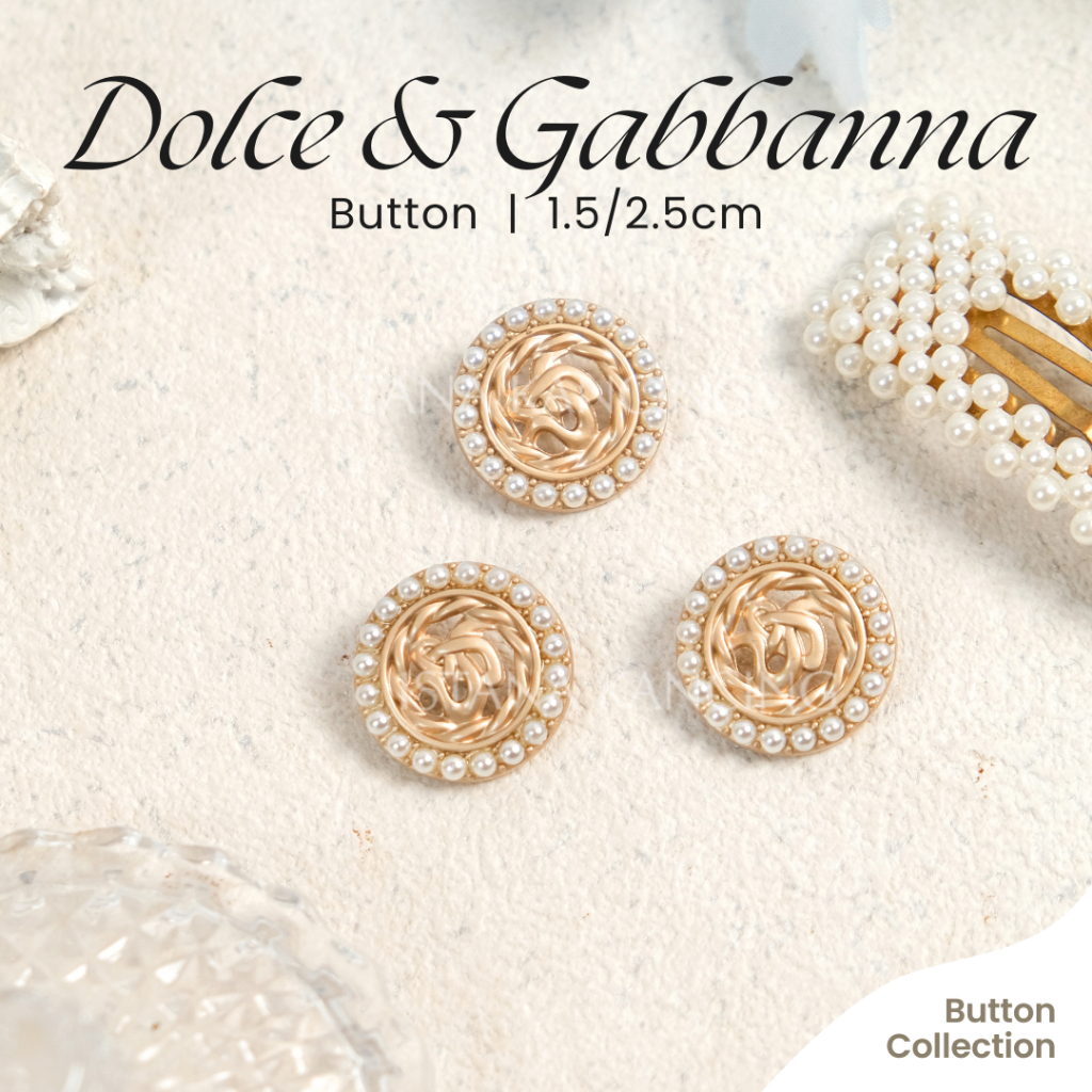 Kancing Jamur Mewah Kancing Baju Blazer Gold Dolce Pearl Button | Istanakancing.id