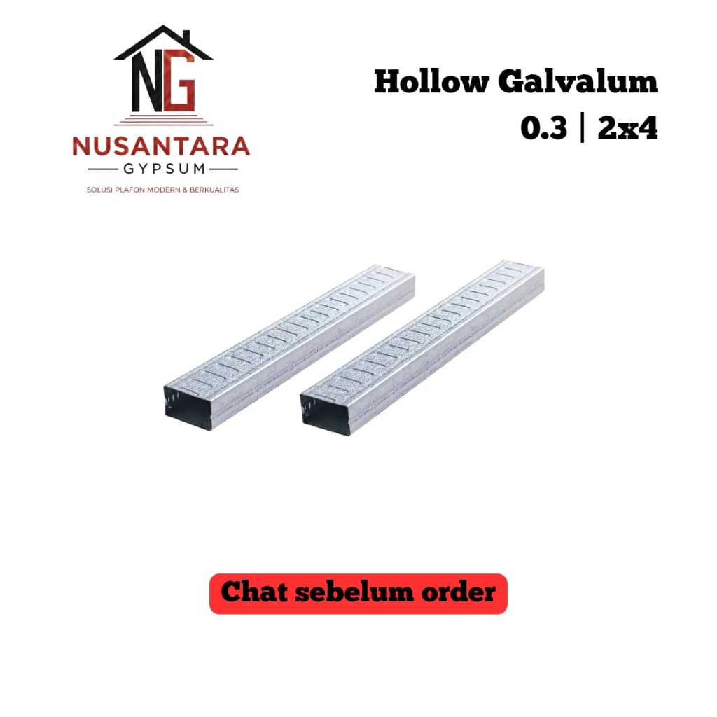 Hollow Galvalum 0.3 2x4