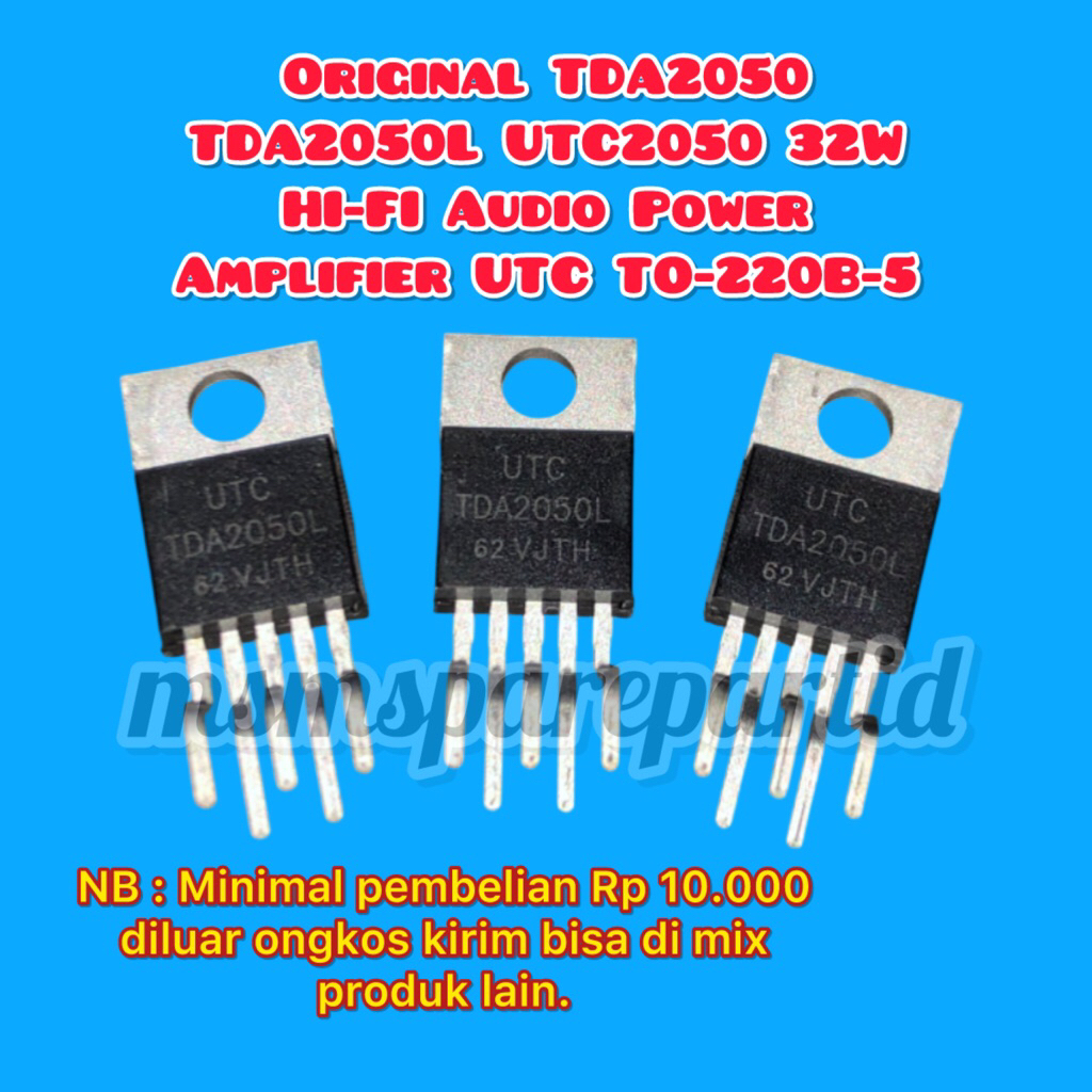 Original TDA2050 TDA2050L UTC2050 32W HI-FI Audio Power Amplifier UTC TO-220B-5