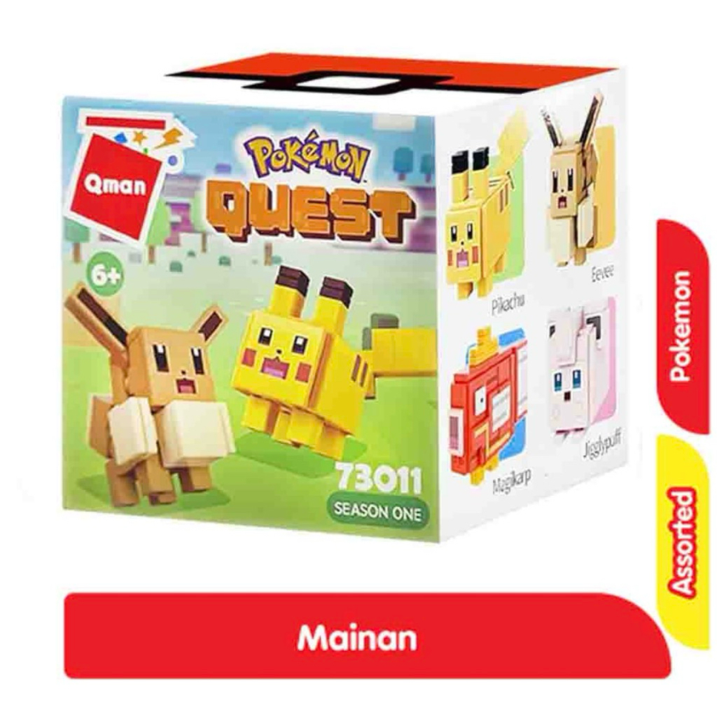 Qman Pokemon Quest Mainan Bricks Anak Assorted