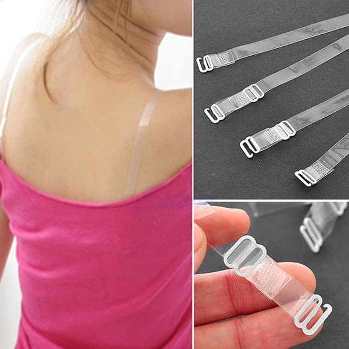 1SET TALI BRA TRANSPARANT-TALI BRA BENING