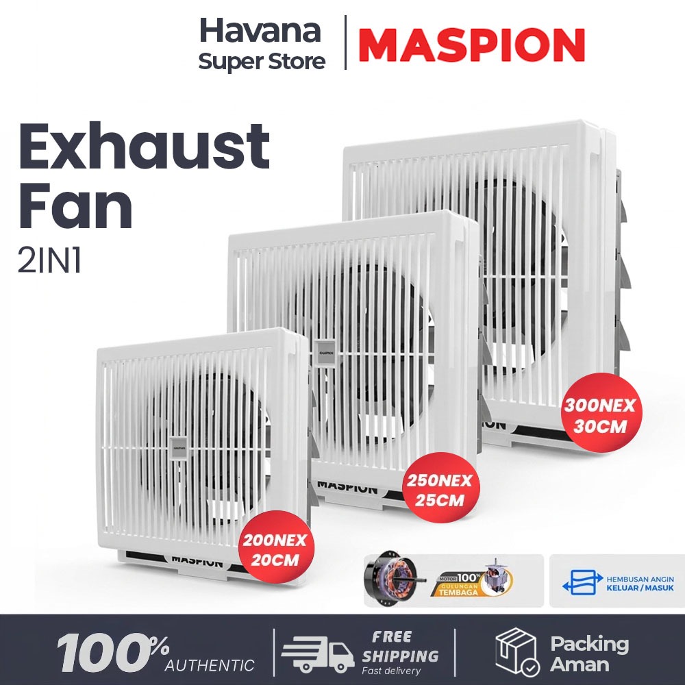 EXHAUST FAN MASPION CEF-25/MASPION CEF 20 Ceiling Exhaust/Hexos/Heksos Fan Plafon