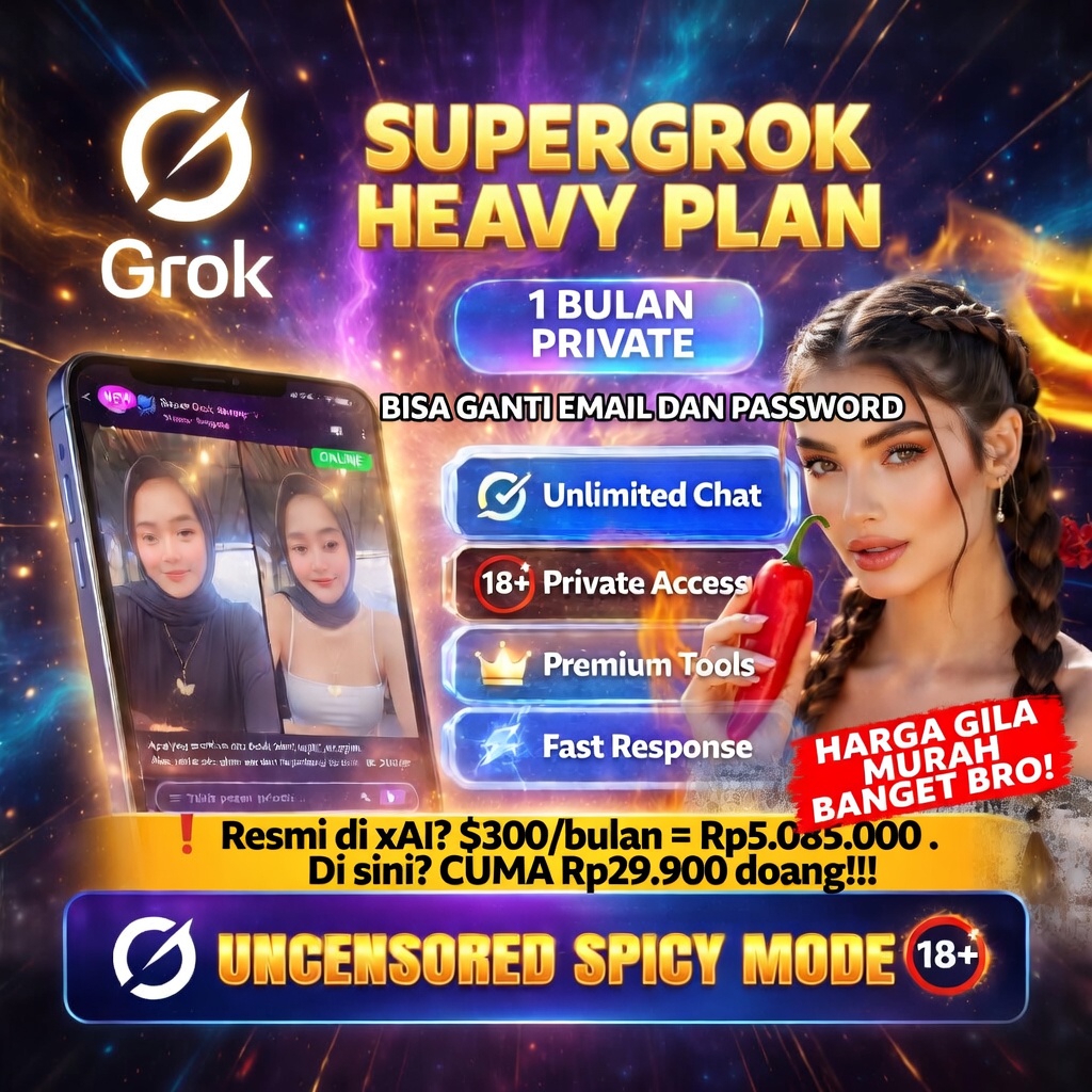 Akun Grok 4 Heavy | Super Grok Heavy Privat | Grok Heavy 1 Bulan Private | Akun SuperGrok Heavy Fres