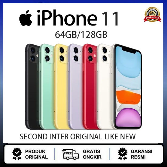 HP IPHONE 11 64GB 128GB SECOND EX INTER FULLSETHP11 WIFI ONLY GARANSI 1 BULAN APPLE 11