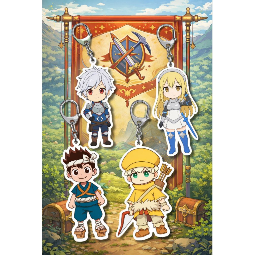 [KeyChain] Gantungan Kunci Anime Danmachi & Dr. Stone