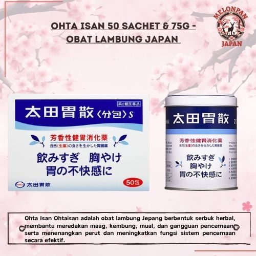 Ohta Isan Ohtaisan Obat Lambung Jepang, Obat Maag Jepang Bubuk, Ohta Isan Sachet Jepang, Obat Asam L