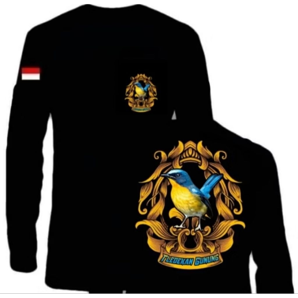 KAOS TLEDEKAN GUNUNG LENGAN PANJANG Bahan Adem Nyaman Dipakai Jahitan Rapi Tidak Mudah Luntur T-Shir